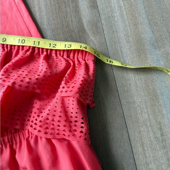 Susana Monaco lattice cutout ruffle maxi dress with pockets pink size 8 - Picture 5 of 6